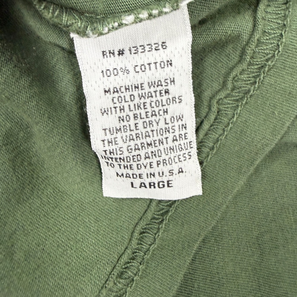 Telluride T Shirt Mens L Olive Green Garment Dyed Tee Made in USA Colorado - Picture 4 of 7